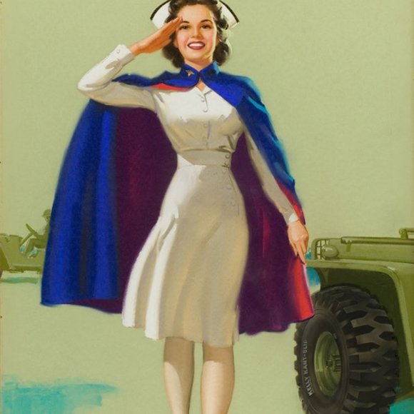 Vintage Nurse Wool Cape - Picture 4 of 5